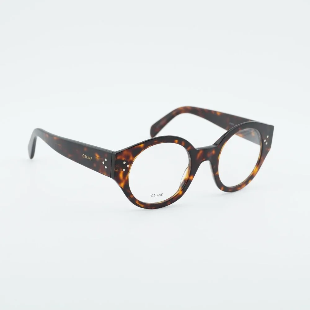 Celine CL50123I 052 Eyeglasses Havana 48mm Round Frame